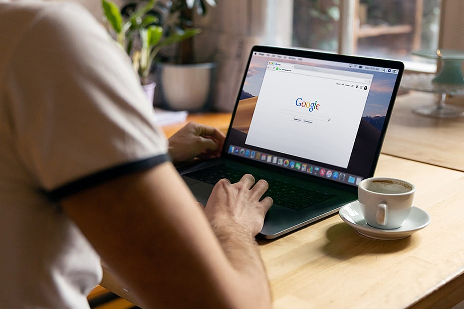 Person using laptop